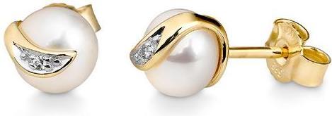 Actual product image Breuning OHRSCHMUCK - C.ZP/Diam. 0,015 Ct. H/si (750/18 K Gold)