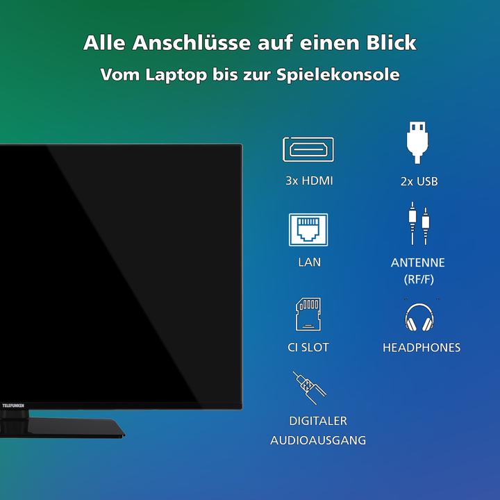 Actual product image Telefunken Fernseher 50 Zoll Smart TV VIDAA (4K UHD, HDR Dolby Vision, HD+ 6 Monate, Triple-Tuner) (50", LED, 4K, 2025)