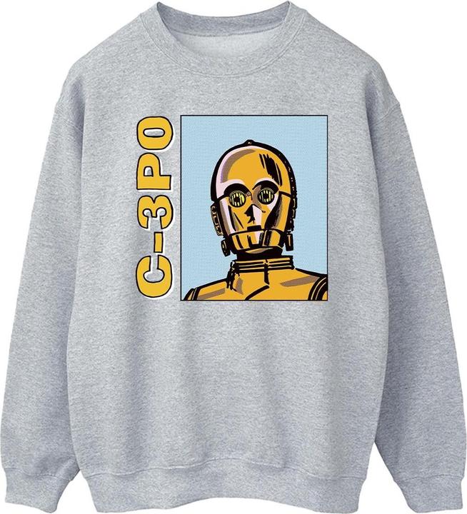 Actual product image Star Wars Mens C3PO Line Art Sweatshirt (M)