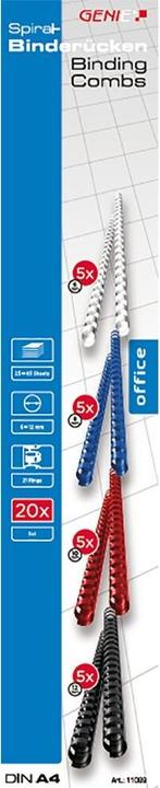 Produktbild Genie Spiralbinderücken Set 20er Pack