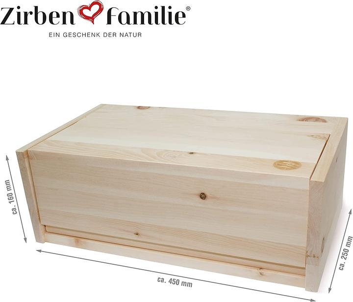 Image du produit ZirbenFamilie Boîte à pain en pin sylvestre