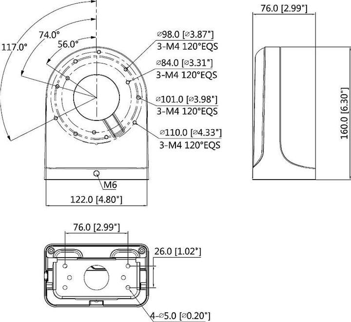 Actual product image Dahua PFB203W wall mount (Mounting kit)