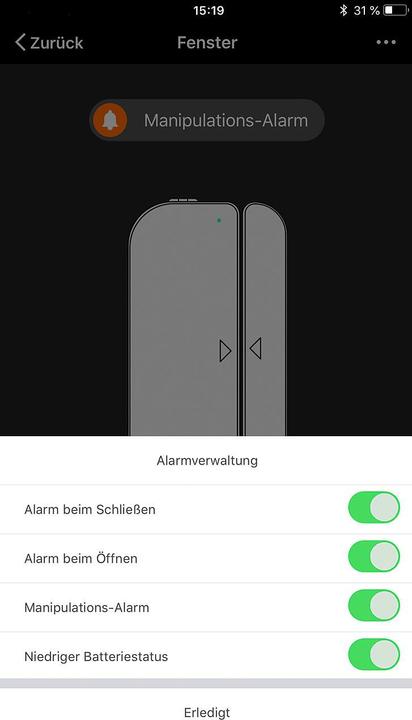 Image du produit Luminea Alarme de porte et fenêtre Wi-Fi