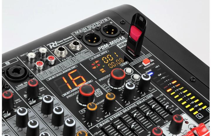 Produktbild Power Dynamics Mischpult PDM-M804A (Studio- und Livemixer)