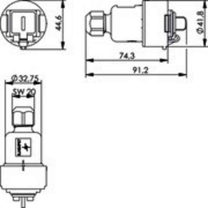 Produktbild Telegärtner STX V6 Netzwerk-Wandsteckdose