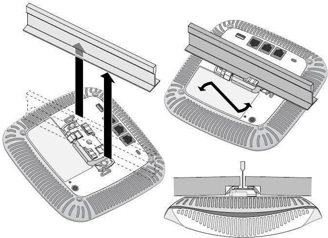 Actual product image HPE AP-220-MNT-C2 2x Ceiling Grid Rail Adapter for JW045A (Network Accessories)