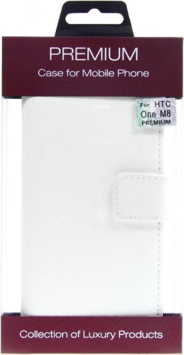 Produktbild OEM Slim Leather Book Case for HTC M8 - white 4250710552771 (HTC One M8s, HTC One (M8))