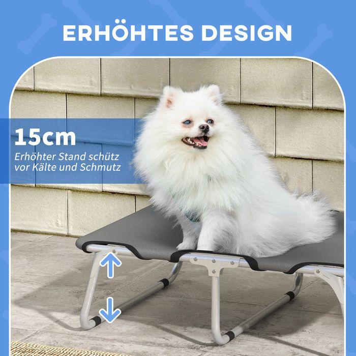 Produktbild Swisshandel24 Hundebett, klappbar, robust & komfortabel, bis 10kg, 71x58x20cm, Grau (Hund)