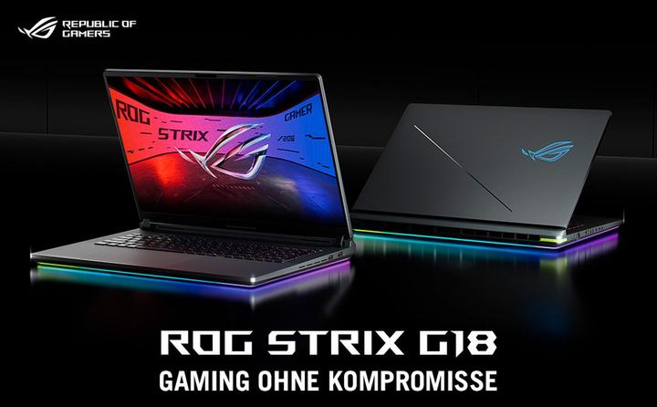 Produktbild ASUS ROG Strix G18 (18", Intel Core i9-14900HX, 32 GB, 1000 GB, DE)