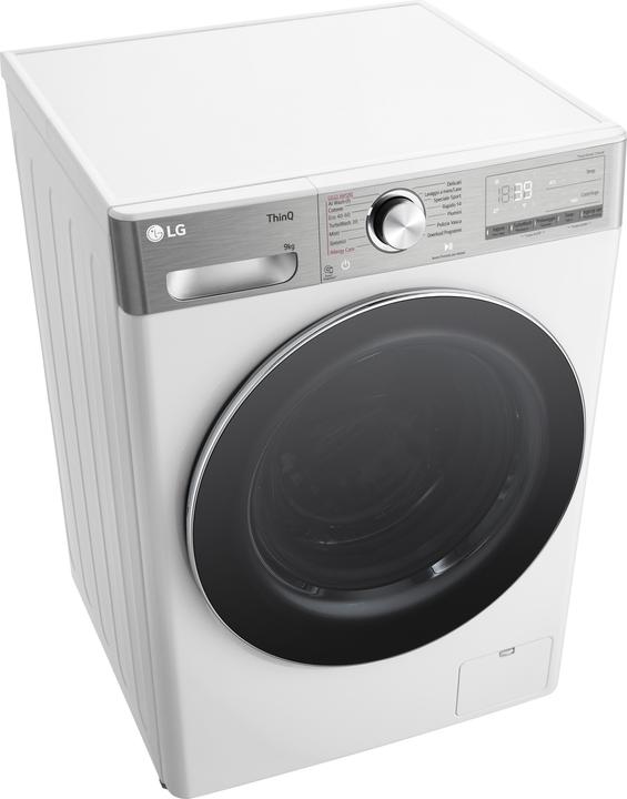 Produktbild LG F4R9009TPWC 9kg Waschmaschine Klasse A -40% AI DD mit Dampf (9 kg, Links)