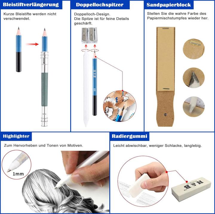 Produktbild Verquin Zeichenstifte-Set, 97-teilig (97 x)