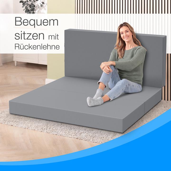 Produktbild Bestschlaf Klappmatratze, 3-teilige Faltmatratze, Reisebett, Gästematratze (120 x 195 cm, Schaumstoffkern)