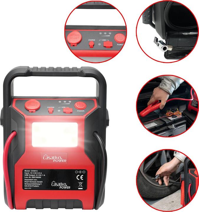 Produktbild Casativo 5in1 Starthilfe-Powerbank und Luftkompressor (9 mAh)