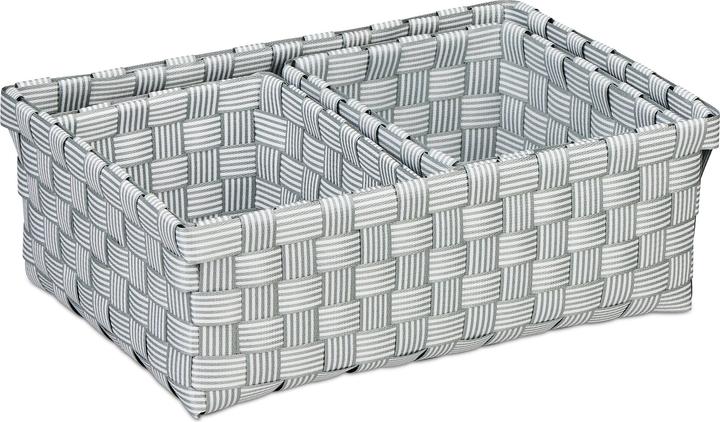Immagine prodotto Relaxdays 3x cestino portaoggetti (1 x, 31 x 21 x 11 cm)