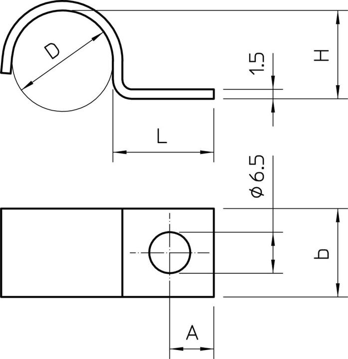 Produktbild OBO Bettermann OBO 1015/16 Befestigungsschelle 16mm
