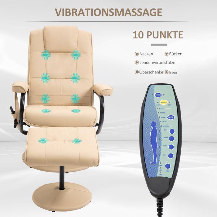 Image du produit Swisshandel24 Fauteuil de relaxation avec fonction de couchage Fauteuil de massage Fauteuil TV avec fonction de