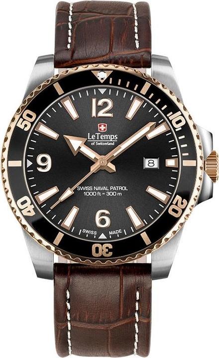 Immagine prodotto Le Temps Pattuglia navale svizzera (Orologio da polso analogico, 43 mm)