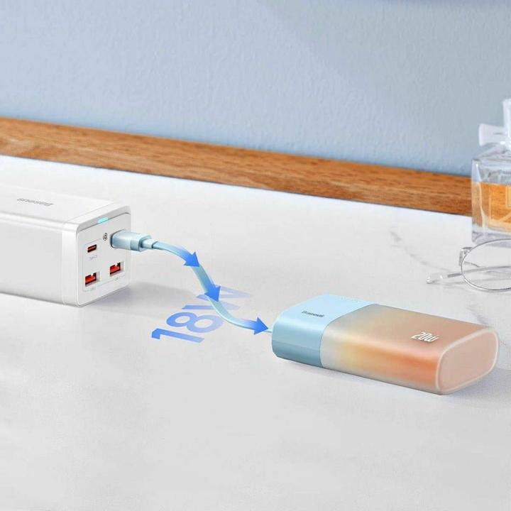 Actual product image Baseus Popsicle 5200mAh 20W Powerbank with Built-in Lightning Cable (+ White Simple USB-C - U (5200 mAh, 20 W, 20 Wh)