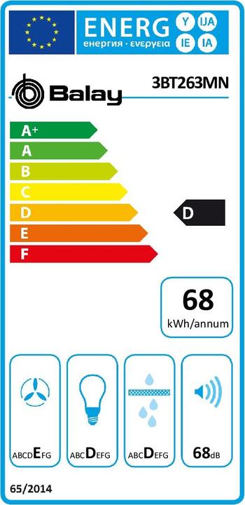 Etichetta energetica Balay 3BT263MN