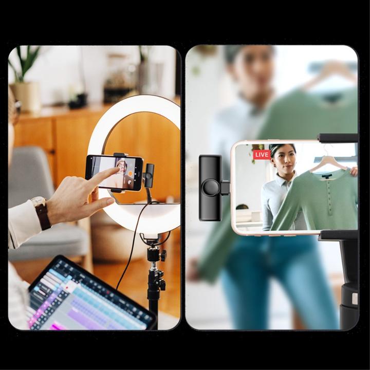 Immagine prodotto Apfelkiste Microfono lavalier a 360° con Lightning - set wireless per smartphone (3 pz.)