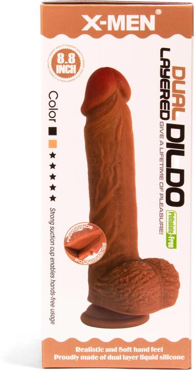 Produktbild Wicked X-MEN 8,8 Zoll Dual Layered Dildo Braun