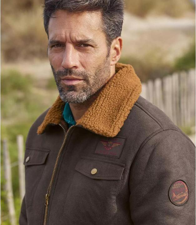 Produktbild Atlas For Men FliegerJacke in Wildlederoptik mit Teddyfutter (4XL)