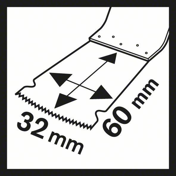Produktbild Bosch Professional Zubehör BIM Tauchsägeblatt PAIZ 32 APB, Wood and Metal, 60 x 32 mm