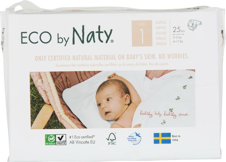 Produktbild Naty Biowindel (Gr. 1, Tragepack, 25 Stück)