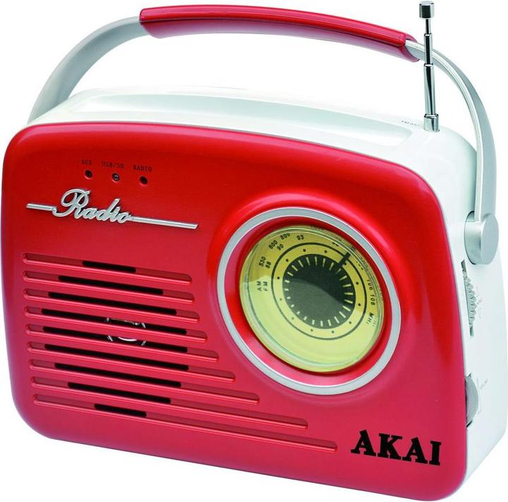 Actual product image Akai Professional APR-11RRED radio Portable Analogue Red (FM, AM, Bluetooth)