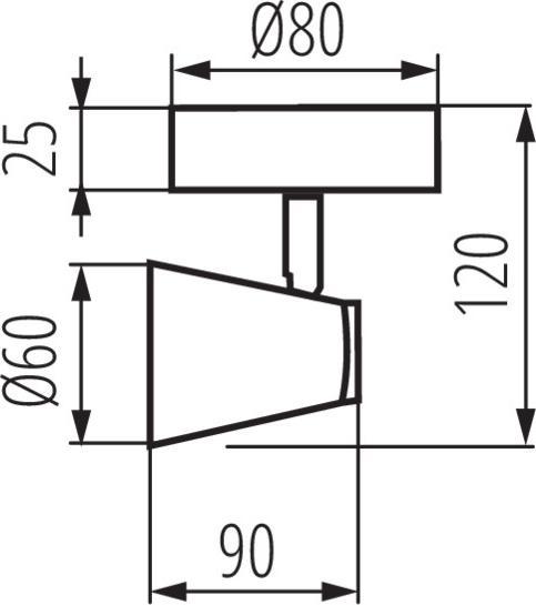 Produktbild Kanlux 28760 ENALI EL-1O W Wand-Deckenleuchte (GU10)