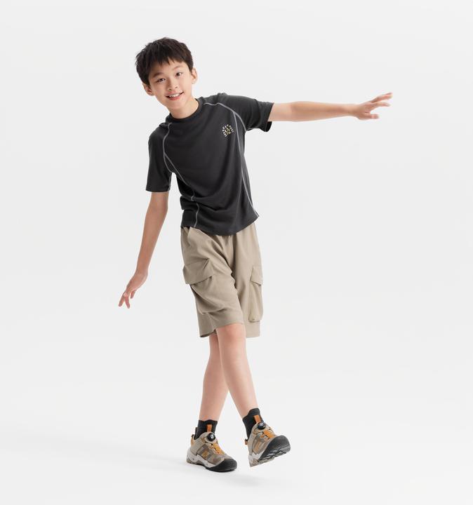 Actual product image Quechua Wander-T-Shirt Kinder Merino - MH900 grau (14, 15, 16)