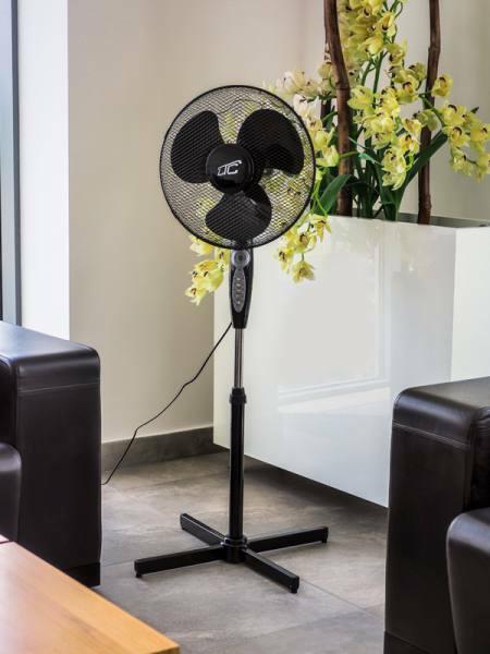 Actual product image Lasmex Standing Fan WT03 40W 16" black 3 modes with remote control HQ