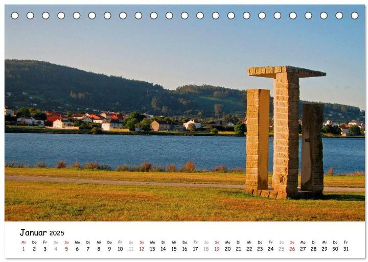 Produktbild Jakobsweg - Camino Ingles (Tischkalender 2025 DIN A5 quer), Monatskalender (A5, Deutsch)