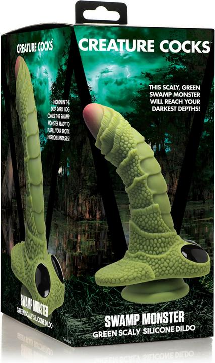 Image du produit Creature Cocks Swamp Monster Scaly Silicone Dildo - Black