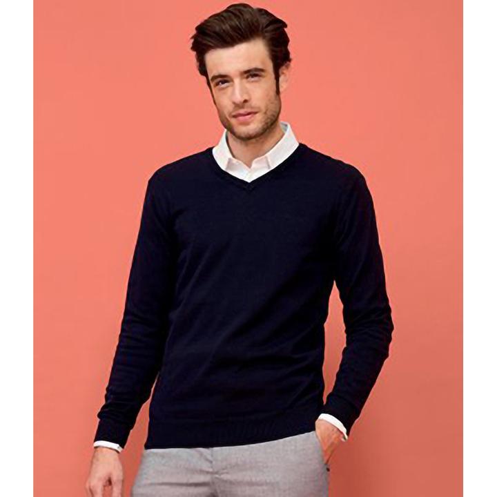 Actual product image Sols Mens Galaxy Sweater Pullover With V Neckline (S)