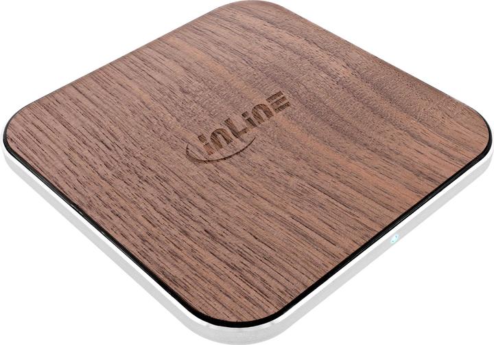 Produktbild InLine Qi woodcharge, wireless fast charger, Smartphone kabellos laden, 5/7,5/10W/15W, Typ-C (15 W)