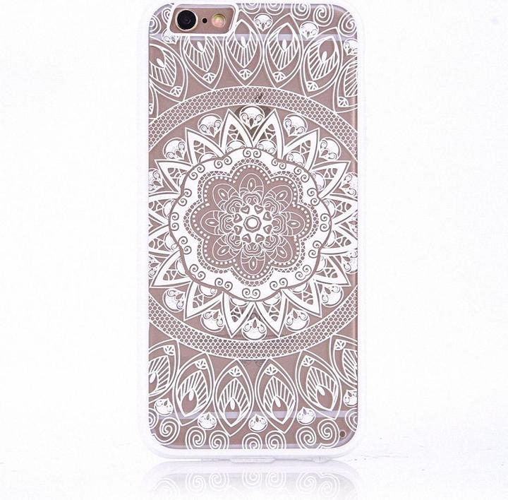 Produktbild König Design Apple iPhone 8 Plus Handy Hülle Mandala Case Schutzhülle Motiv Kreis Weiss Neu (Apple iPhone 8 Plus)