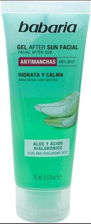 Babaria After Sun Facial Gel Aloe 75 Milliliter (Gel, 75 ml)
