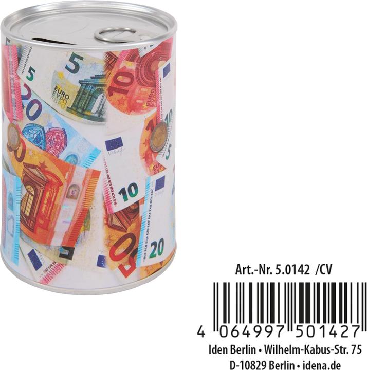 Valori nutrizionali e ingredienti Idena Salvadanaio banconote 8,6x8,6x12cm 2 assortiti