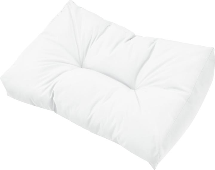 Produktbild En.Casa Palettenkissen Mogán 1x Sitzkissen 2x Rückenkissen Weiss (120 x 80 x 12 cm)