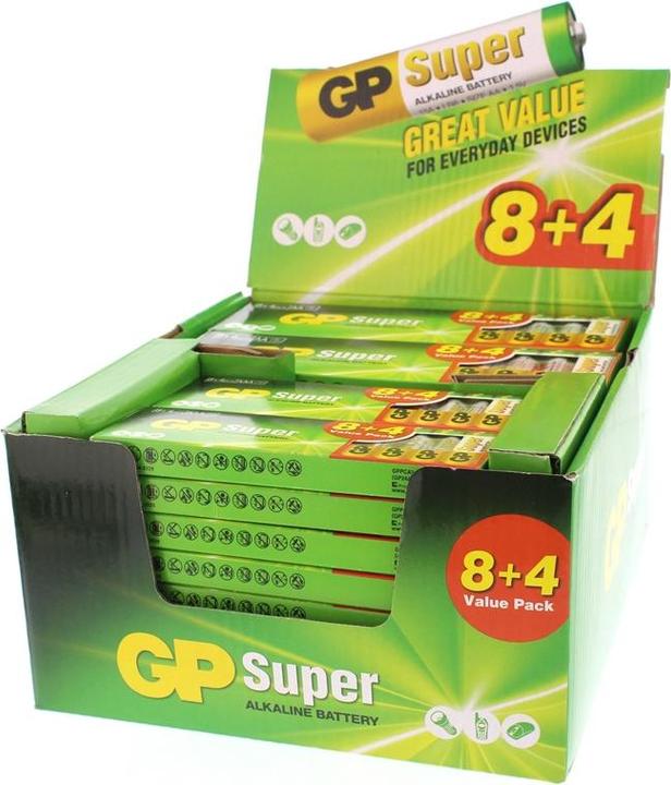 Actual product image GP Batteries Batteries Gp Super Alk AA 12pcs. (12 pcs., Device specific)