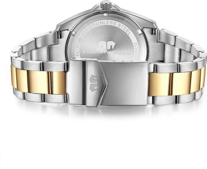 Immagine prodotto Orologio al quarzo da donna Majestia in acciaio inossidabile argento/oro giallo - 32448 (Orologio da polso analogico, 37.50 mm)