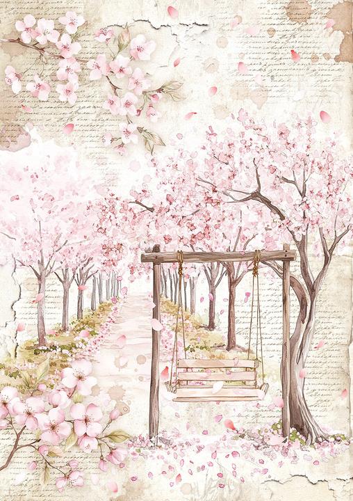 Actual product image Ciao Bella Motiv-Strohseiden Sortiment "Secret Garden", DIN A5, 8er-Set (8 x)