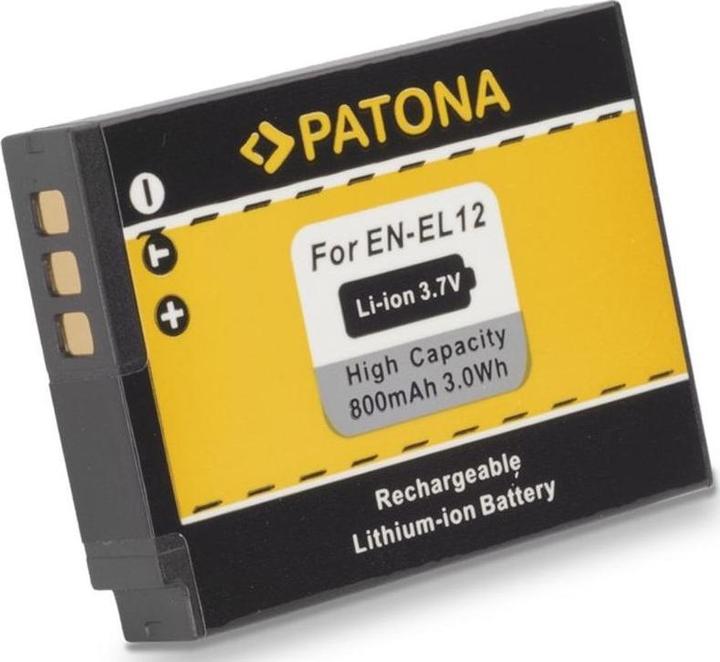 Produktbild Patona Akku EN-EL12, 800 mAh / 3.7V (Kamera Akku)
