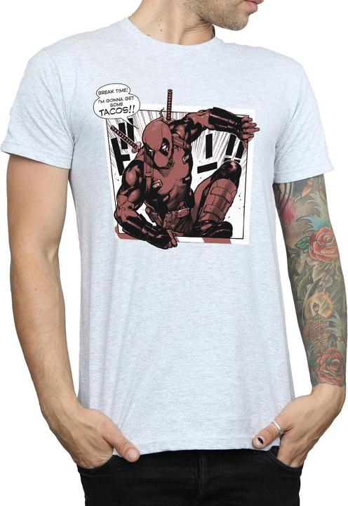 Immagine prodotto Deadpool Breaktime Tacos Maglietta Uomo (3XL)