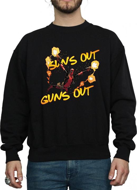 Actual product image Mens Deadpool Sun's Out Guns Out Sweatshirt (S)
