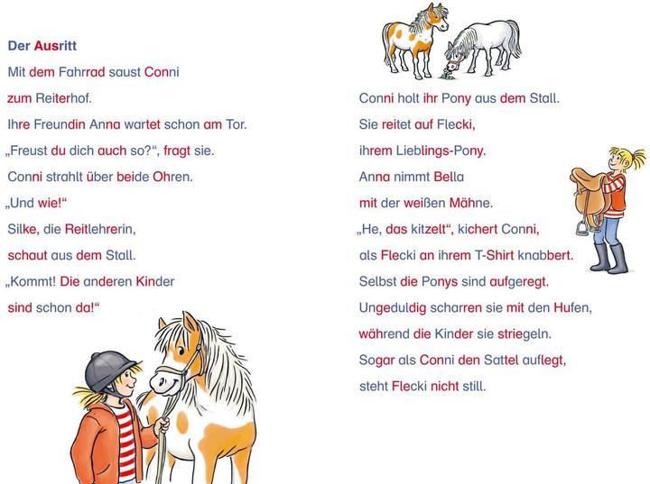 Actual product image LESEMAUS zum Lesenlernen Sammelbände: Pony-Silben-Geschichten mit Conni (German, Liane Tailor, Herdis Albrecht, Julia Boehme, 2024)