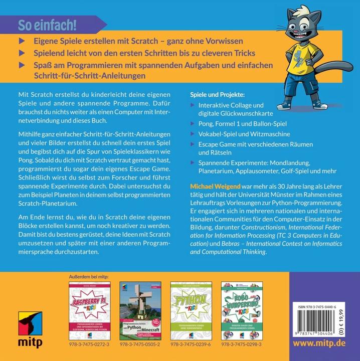 Produktbild Programmieren lernen mit Scratch - So einfach! (Deutsch, Michael Weigend, 2022)