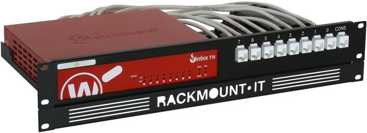 Actual product image Rackmount.IT 1.3U/2U 9 x RJ-45, f/ WatchGuard Firebox T70 (Network Accessories)