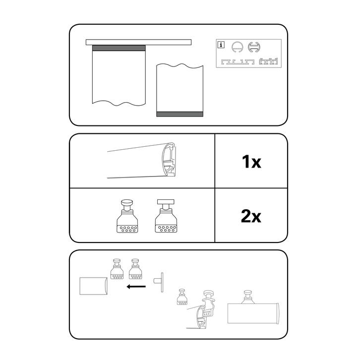 Image du produit Gardinia Profilé à clipser pour tissus de rideaux 60